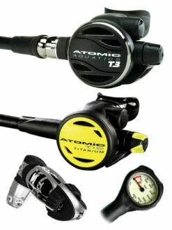 Atomic Aquatics T3 Regulator Set (DIN Or Yoke) & Free Termo Gauge