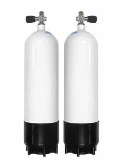 Faber 12.2L Steel 232 Bar Sidemount Tanks With Opposite Valves