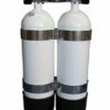 Faber 12L Steel HP (300 Bar) Twin Tanks With Manifold & Bands -Online Dive Gear Sales Shop Faber 12L Steel Twin Cylinders 300 Bar