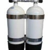 Faber 15L Steel 232 Bar Twin Tanks With Manifold & Bands -Online Dive Gear Sales Shop Faber 15L Steel Twin Cylinders 232 Bar
