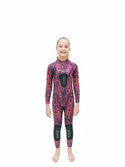 Huntmaster Burnum Camo 2mm Kids Wetsuit - Pink