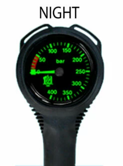 ODG Mini 1 Gauge (SPG) - Black Face -Online Dive Gear Sales Shop ODG Mini Gauge Black Face Night