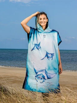 Ocean Armour Manta Poncho -Online Dive Gear Sales Shop Ocean Armour Turtle Poncho Female Front