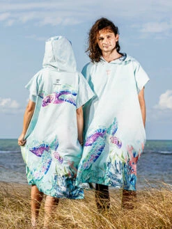 Ocean Armour Turtle Poncho -Online Dive Gear Sales Shop Ocean Armour Turtle Poncho Female and Male Front and Back