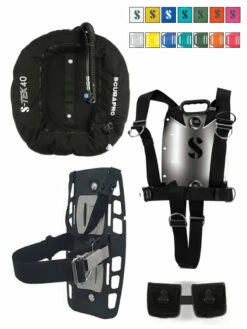 Scubapro S-Tek Pure Single System -Online Dive Gear Sales Shop Scubapro S Tek 40lb Wing Pure Single System with Trim Pockets