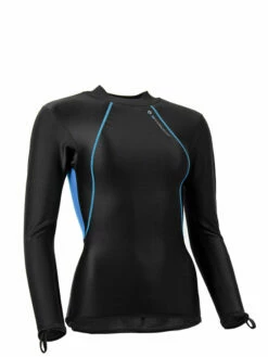 Sharkskin Chillproof Long Sleeve - Womens -Online Dive Gear Sales Shop Sharkskin Chillproof Long Sleeve Womens Blue Black