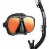 TUSA Sport Black Pro Mirror Snorkel Set