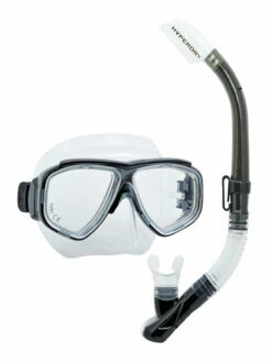 TUSA Sport Splendive 2 Prescription Snorkel Set (with Corrective Lenses) -Online Dive Gear Sales Shop TUSA Splendive Adult Snorkel Set Clear Black Smoke